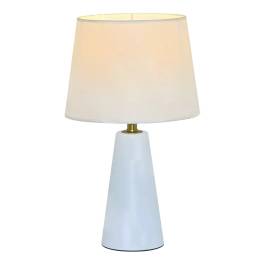 Abajur 43xØ25cm Metal e Linho Branco