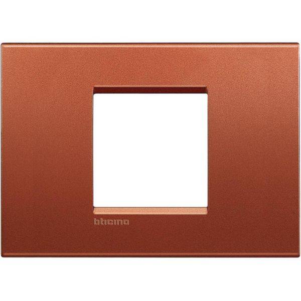 Placa Quadrada 2 Postos Central 4X2 - Brick