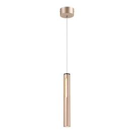 Pendente LED 3000K 7W Bivolt Ø4x32,5cm Metal e Acrílico Dourado