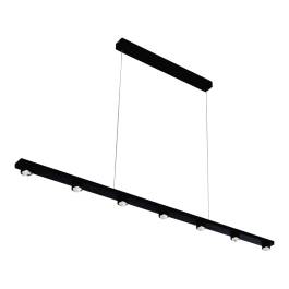 Pendente LED Retangular 3000K 35W Bivolt 130x5cm Metal Preto