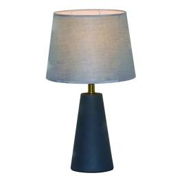 Abajur 43xØ25cm Metal e Linho Cinza