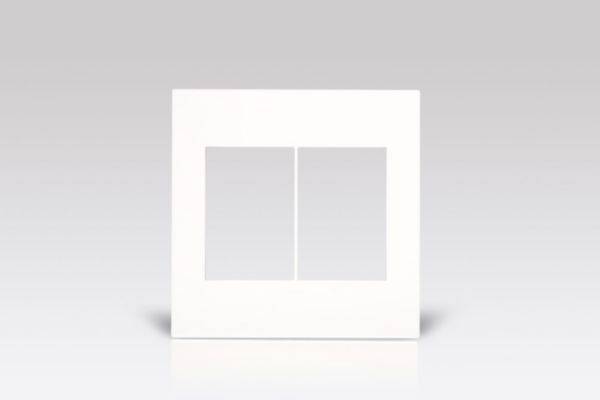 Placa 3+3 Postos 4X4 Quadrados White Arteor