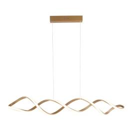 Pendente LED 3000K 55W Bivolt 100cm Alumínio e Silicone Dourado