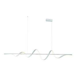 Pendente LED 3000K 36W Bivolt 100cm Alumínio e Silicone Branco