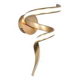 Arandela de Parede LED 3000K 20W Bivolt 42x24x25cm Metal e Silicone Dourado