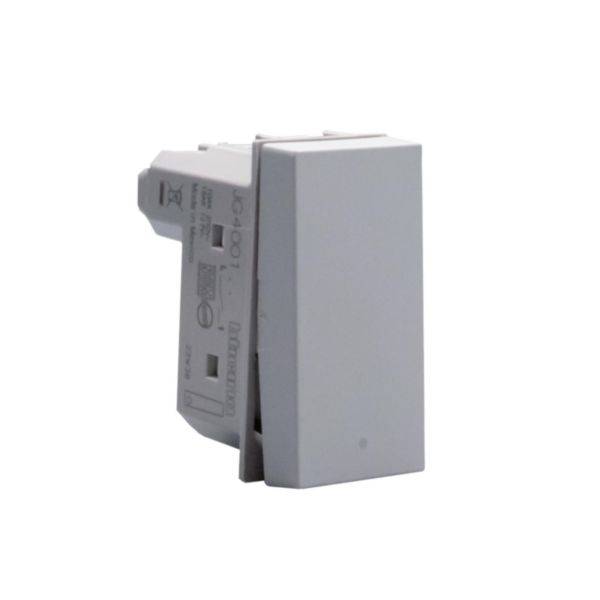 Matixgo - Interruptor simples 1M 10AX cinza - Montagem embutida - Terminal parafusado - Grau de proteção IP20