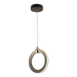 Pendente LED 3000K 9W Bivolt Ø17cm Metal e Silicone Preto