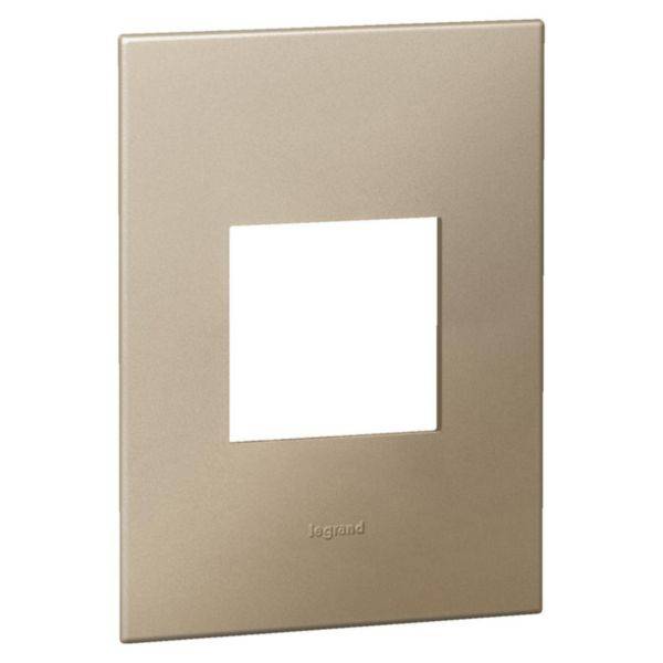 Placa 2 Postos 4X2 Quadrados Champagne Arteor