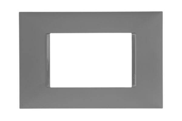 Placa 3 Postos 4X2 Cinza - Pial Plus+