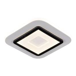 Plafon de Sobrepor LED Quadrado 3000K 27W Bivolt 24x24cm Metal e Acrílico Branco e Preto