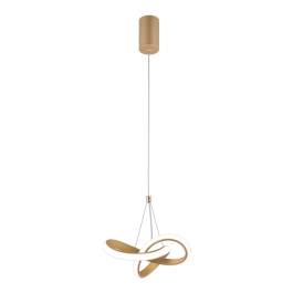 Pendente LED 3000K 20W Bivolt Ø20x18cm Metal e Silicone Dourado