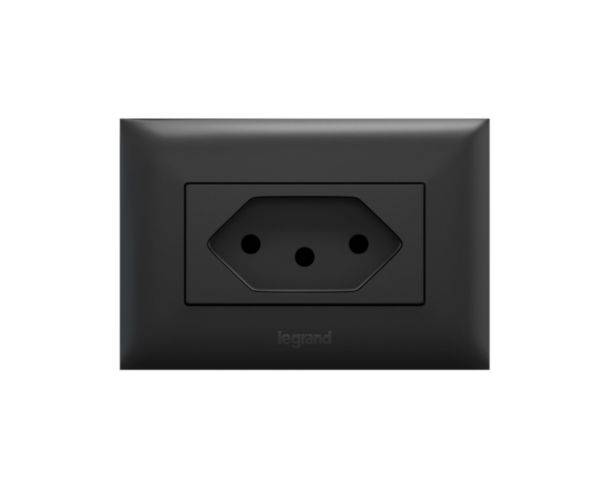 Placa Para Movel 1 Posto Preta - Pial Plus+