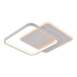 Plafon de Sobrepor LED 3000K 58W Bivolt 40x40cm Metal, Acrílico e Silicone Branco