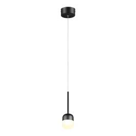 Pendente LED 3000K 6W Bivolt Ø8x14cm Metal e Acrílico Preto