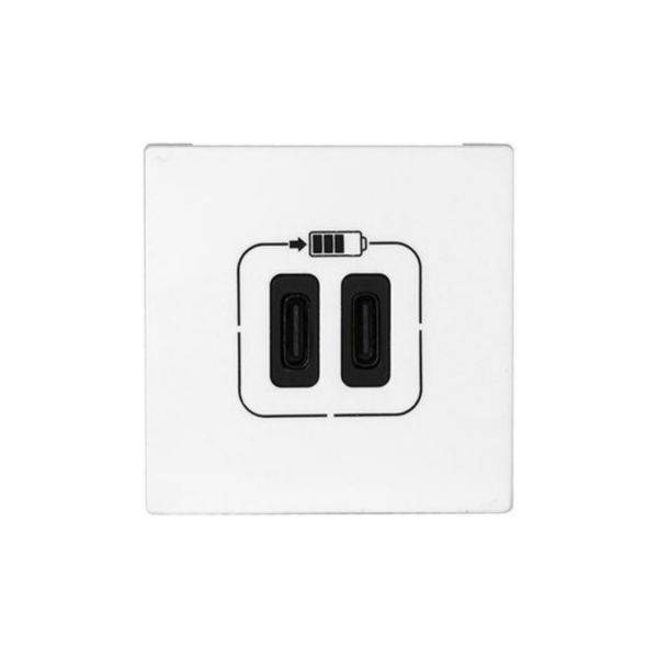 Carregador 2X USB Tipo C+C 3A 2M Branca - Pial Plus+