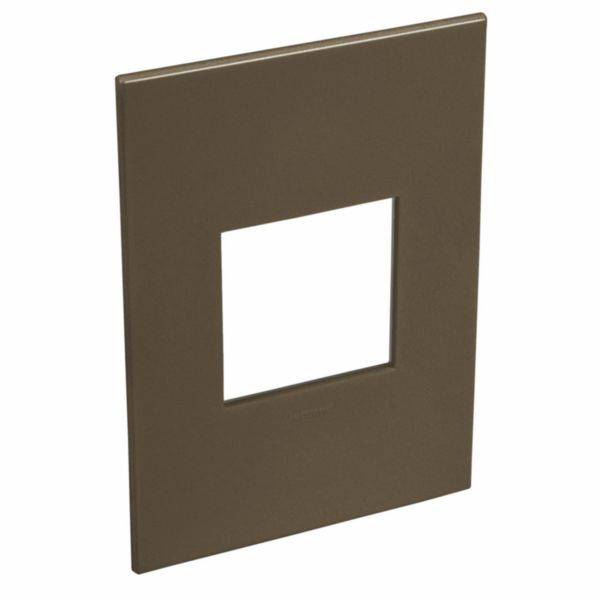 Placa 2 Postos 4X2 Quadrados Dark Bronze Arteor