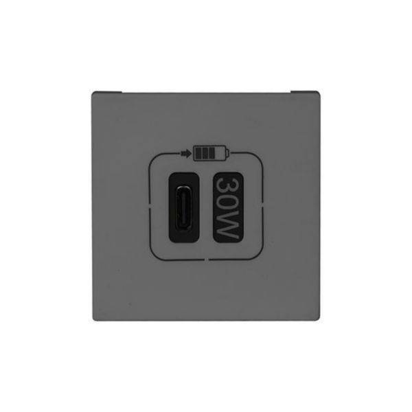 Carregador USB Tipo C Pd 3A 30W 2M Cinza - Pial Plus+