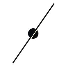 Arandela de Parede LED 3000K 12W Bivolt 81x12x5,5cm Metal e Silicone Preto