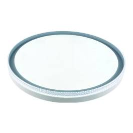 Plafon de Sobrepor LED Redondo 3000K/4500K/6500K Multitemperatura 60W Bivolt Ø40x7,6cm Metal e Acrílico Cinza