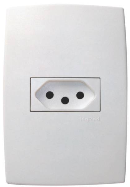 Tomada 2P+T 20A com Placa Horizontal