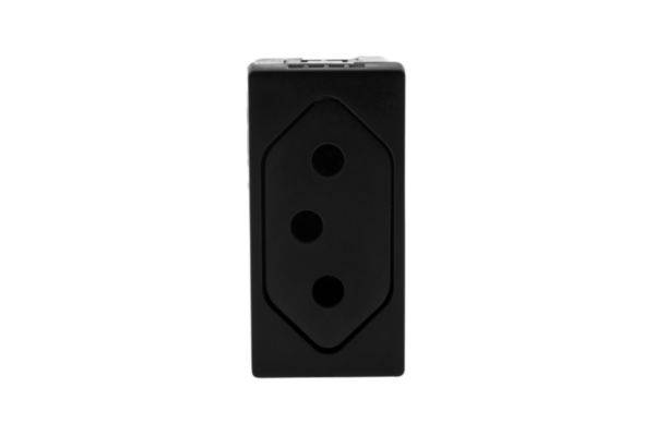 Módulos Tomada Móvel 2P+T 10A 250V Ba Preto - Pial Plus+