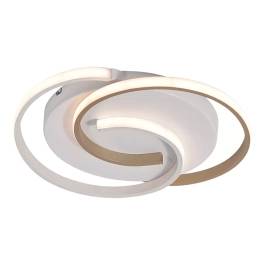 Plafon de Sobrepor LED 3000K/6000K Multitemperatura 44W Bivolt Ø40cm Alumínio e Silicone Dourado