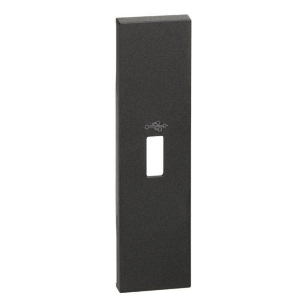 Tampa Para Tomada Dados USB 1M Black - Living Now