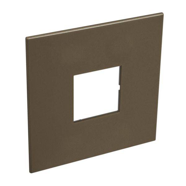 Placa 2 Postos 4X4 Quadrados Dark Bronze Arteor