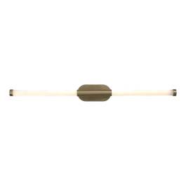 Arandela de Parede LED 3000K 5W Bivolt 64x8cm Metal e Acrílico Bronze