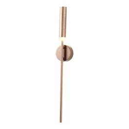 Arandela de Parede LED 3000K 7W Bivolt 65x10x7cm Metal e Acrílico Dourado