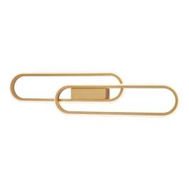 Arandela de Parede LED 3000K 38W Bivolt 15x60cm Metal e Silicone Dourado