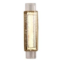 Arandela de Parede LED 3000K 6W Bivolt Ø10x42cm Metal e Cristal Dourado e Transparente