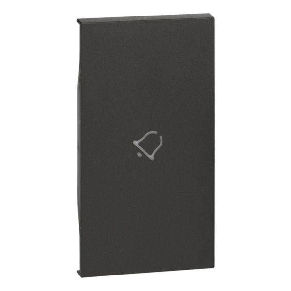 Tampa Para Interruptor Simbolo Campainha 2M Black - Living Now