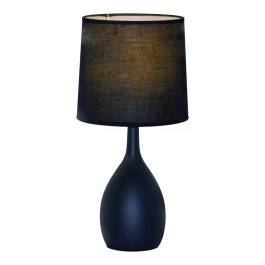 Abajur 40xØ20cm Metal e Linho Preto