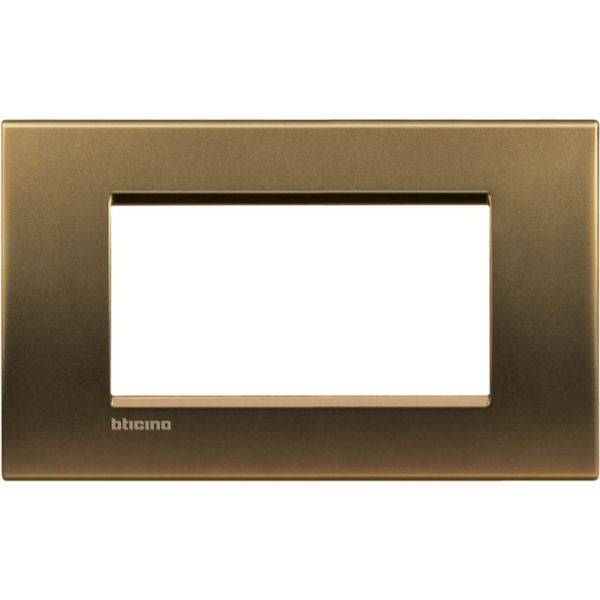Placa Quadrada 4 Postos 5X2 - Bronzo