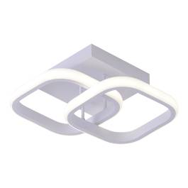 Plafon de Sobrepor LED 3000K/4000K/6000K Multitemperatura 22W Bivolt 24x22cm Alumínio e Silicone Branco