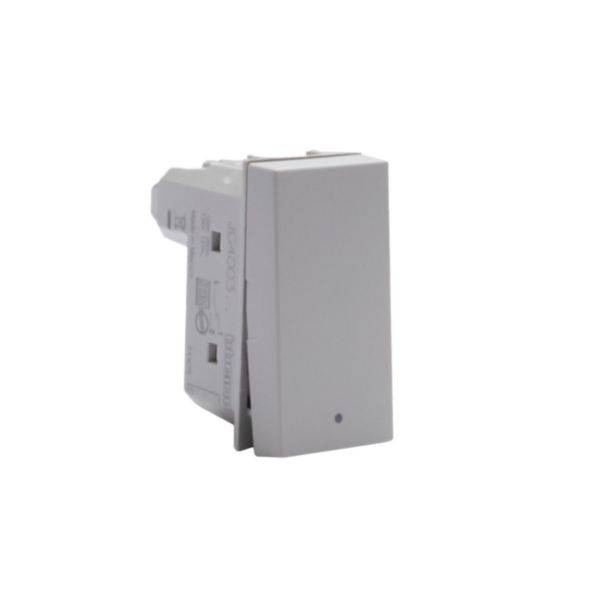 Matixgo - Interruptor paralelo 1M 10AX cinza - 250V AC - Montagem encastrada - Termoplástico halogen free