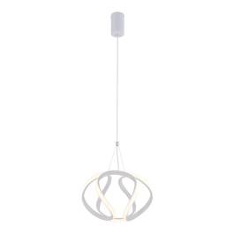 Pendente LED 3000K 39W Bivolt Ø20cm Metal e Silicone Branco