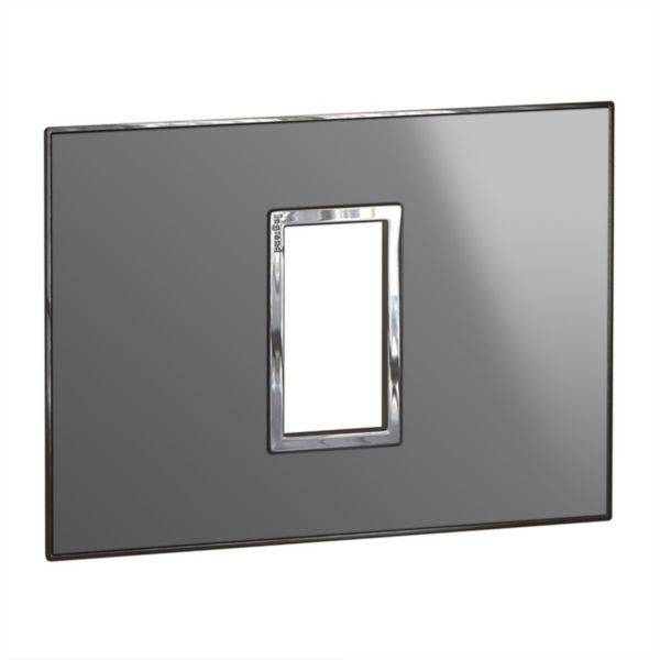 Placa 1 Posto 4X2 Quadrados Stain Stl Reflective Arteor