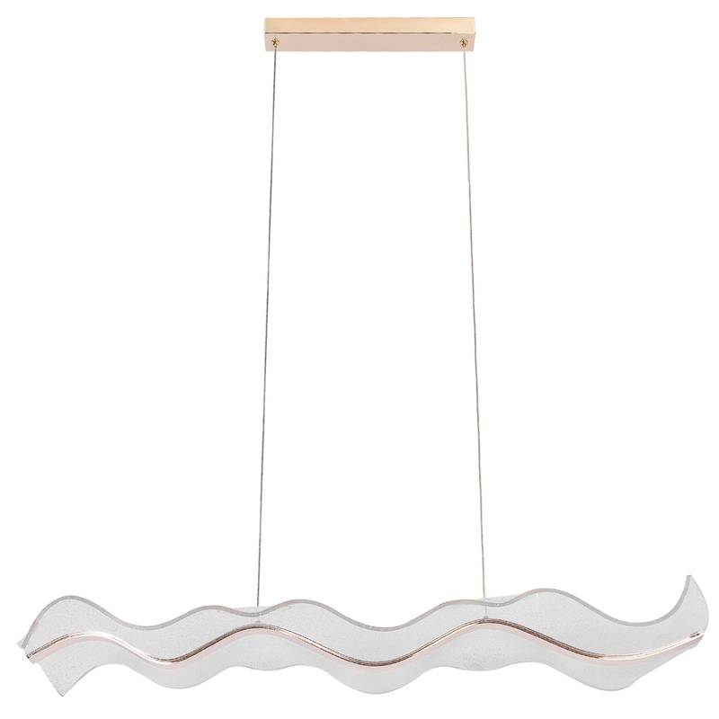 Pendente Led Aluminio Dourado 24w 1880lm 3000k Wave
