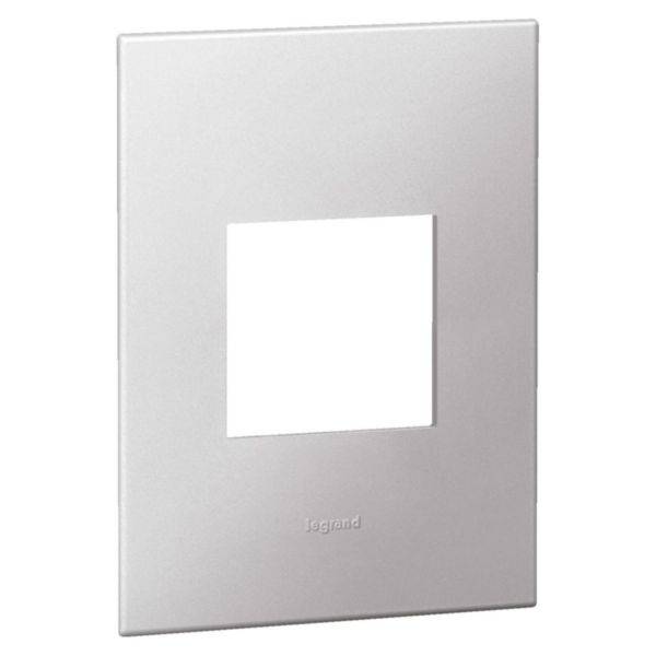 Placa 2 Postos 4X2 Quadrados Soft Alu Arteor