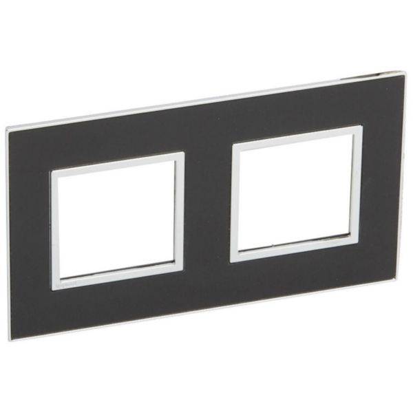 Arteor - Placa 2x2 modulos quadrados - Espelho preto - Padrão alemão/francês - Acabamento brilhante