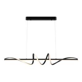 Pendente LED 3000K 63W Bivolt 100x20cm Alumínio e Silicone Preto