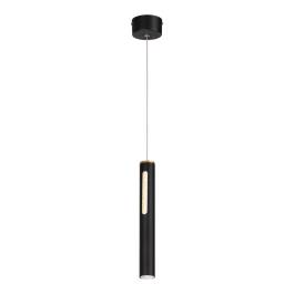 Pendente LED 3000K 7W Bivolt Ø4x32,5cm Metal e Acrílico Preto