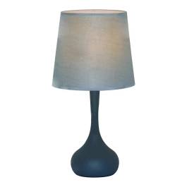 Abajur 45xØ23cm Metal e Linho Cinza