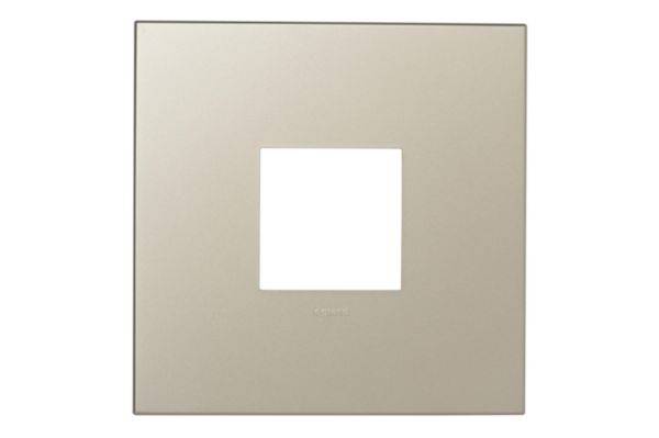 Placa 2 Postos 4X4 Quadrados Champagne Arteor