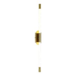 Arandela de Parede LED 3000K 14W Bivolt 66xØ2cm Metal e Acrílico Bronze