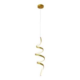 Pendente LED 3000K 29W Bivolt Ø16x55cm Metal e Silicone Dourado