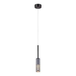 Pendente LED 3000K 6W Bivolt Ø5x19cm Metal e Acrílico Cinza