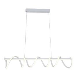 Pendente LED 3000K 125W Bivolt 100x18cm Metal e Silicone Branco